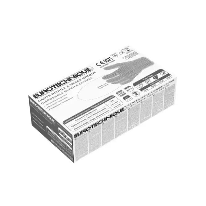 10 Confezioni - Guanti Da Lavoro Coverguard In Nitrile Euro-one MO5930 Monouso (100 pezzi)
