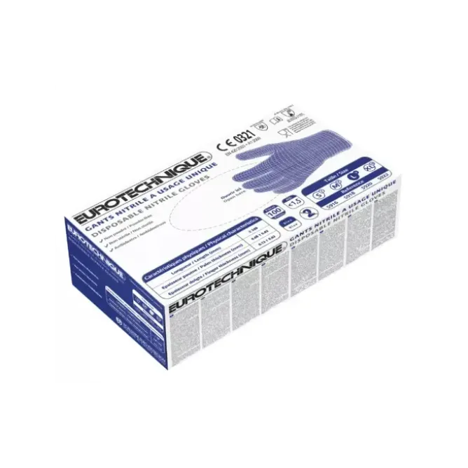 10 Confezioni - Guanti Da Lavoro Coverguard In Nitrile Euro-one MO5920 Monouso (100 pezzi)