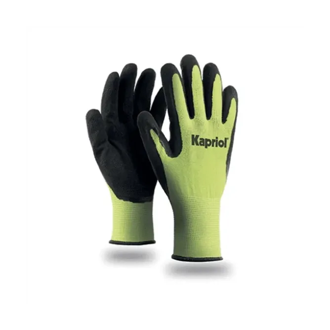 12 Paia - Guanti Da Lavoro Antitaglio Kapriol In Latex NEW GRIP 128036