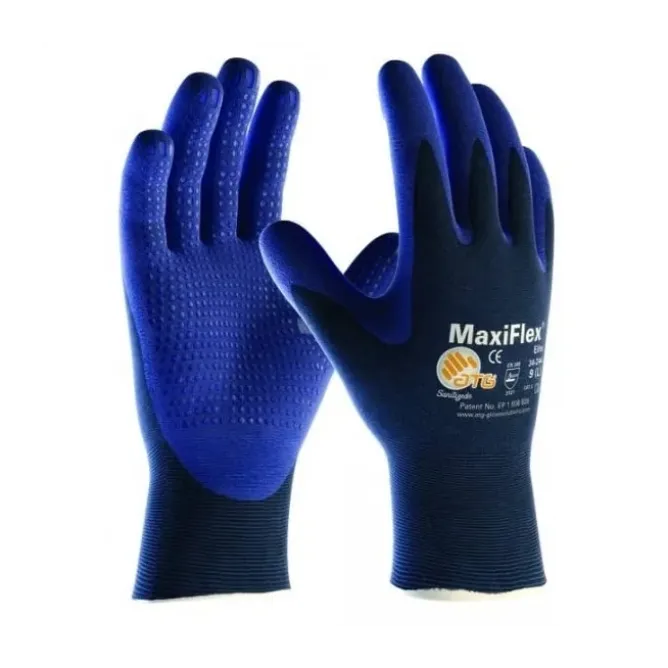 12 Paia - Guanti da Lavoro ATG Maxiflex Elite in Nitrile 34-244