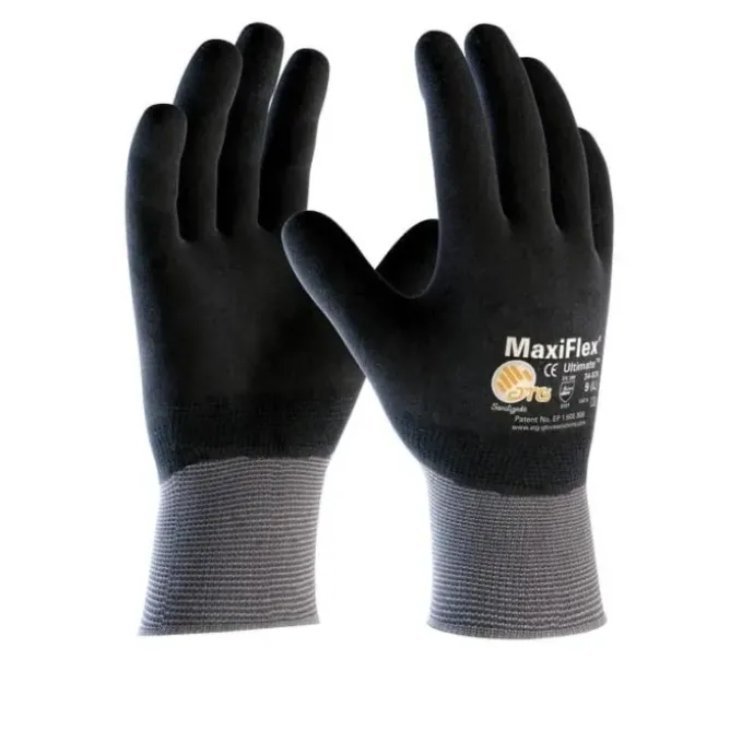 12 Paia - Guanti da Lavoro ATG Maxiflex Ultimate in Nitrile 34-876