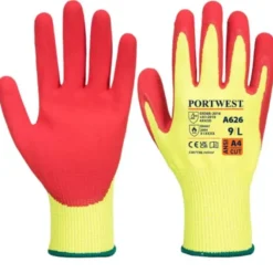 12 Paia - Guanti da Lavoro Antitaglio Vis-Tex HR - Nitrile - A626 Portwest