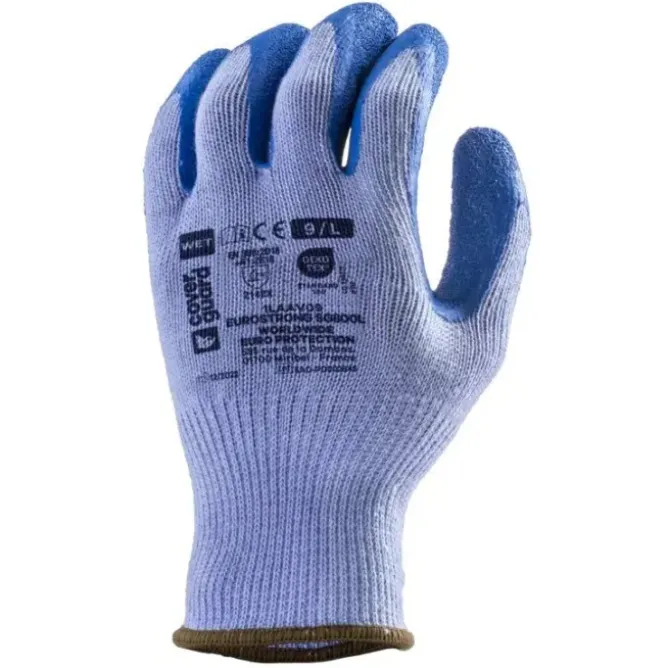 10 Paia - Guanti Da Lavoro Coverguard In Lattice Eurostrong 1LAAV Rischi Meccanici