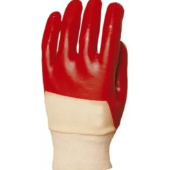 10 Paia - Guanti Da Lavoro Coverguard In PVC Eurostrong MO3420 Rischi Meccanici