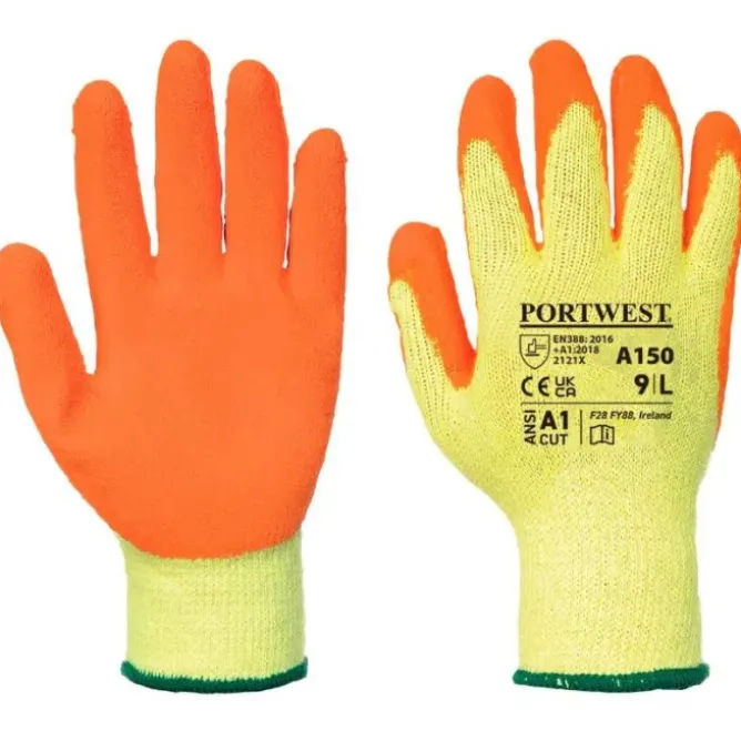 12 Paia - Guanti da Lavoro Classic Grip - Lattice - A150 Portwest