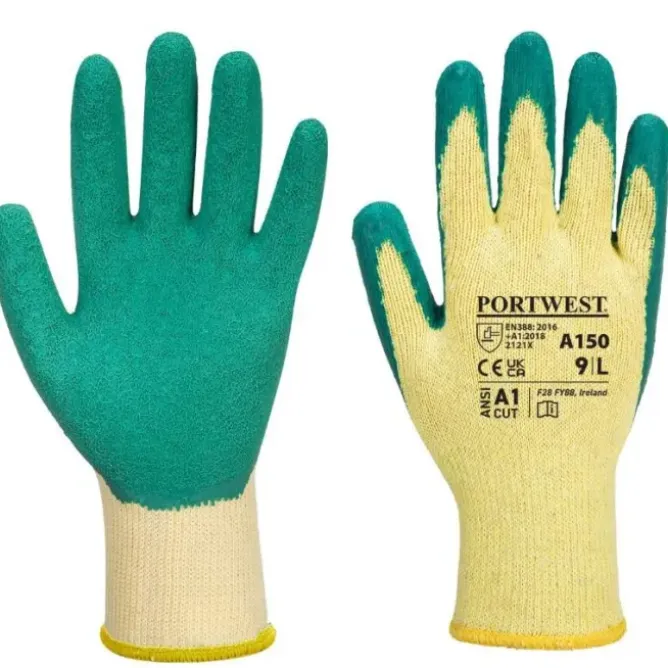 12 Paia - Guanti da Lavoro Classic Grip - Lattice - A150 Portwest