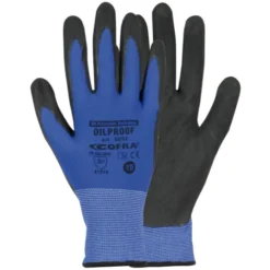 12 Paia - Guanti Da Lavoro Cofra Oilproof in Nitrile G002-DD00