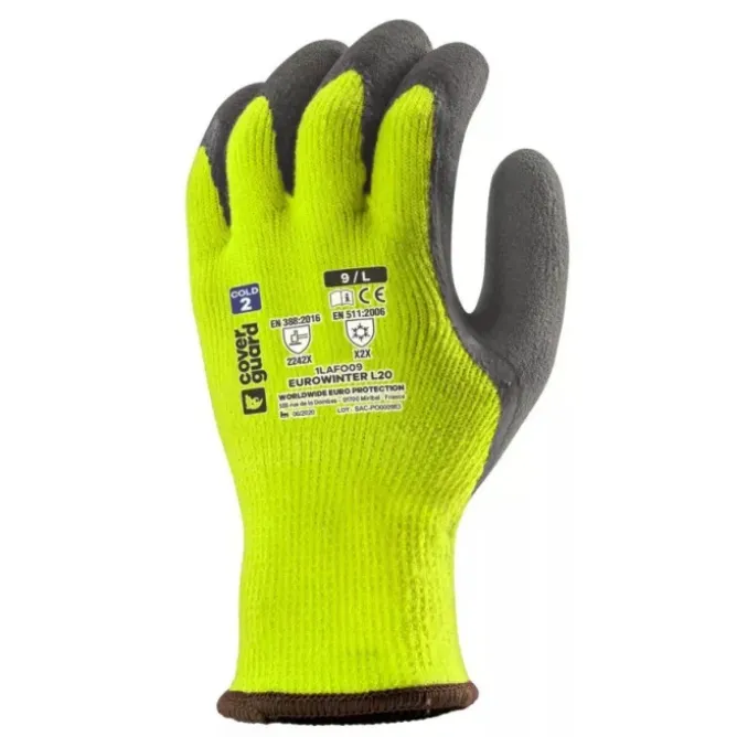5 Paia - Guanti Da Lavoro Coverguard In Lattice Eurowinter 1LAFO Antifreddo