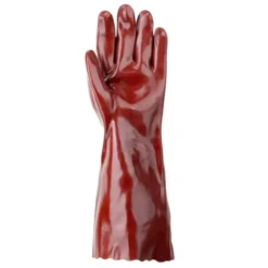 10 Paia - Guanti Da Lavoro Coverguard In PVC Eurochem MO3640 Rischio Chimico