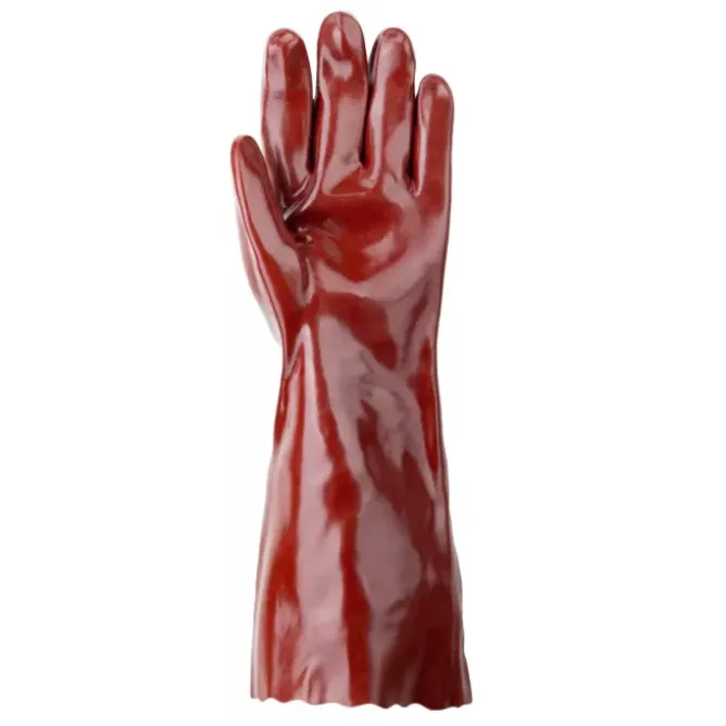 10 Paia - Guanti Da Lavoro Coverguard In PVC Eurochem MO3640 Rischio Chimico