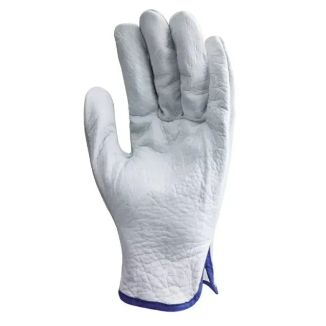 10 Paia - Guanti Da Lavoro Coverguard In Pelle Eurostrong MO1240 Rischi Meccanici