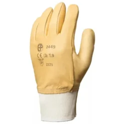 10 Paia - Guanti Da Lavoro Coverguard In Pelle Eurostrong MO2450 Rischi Meccanici