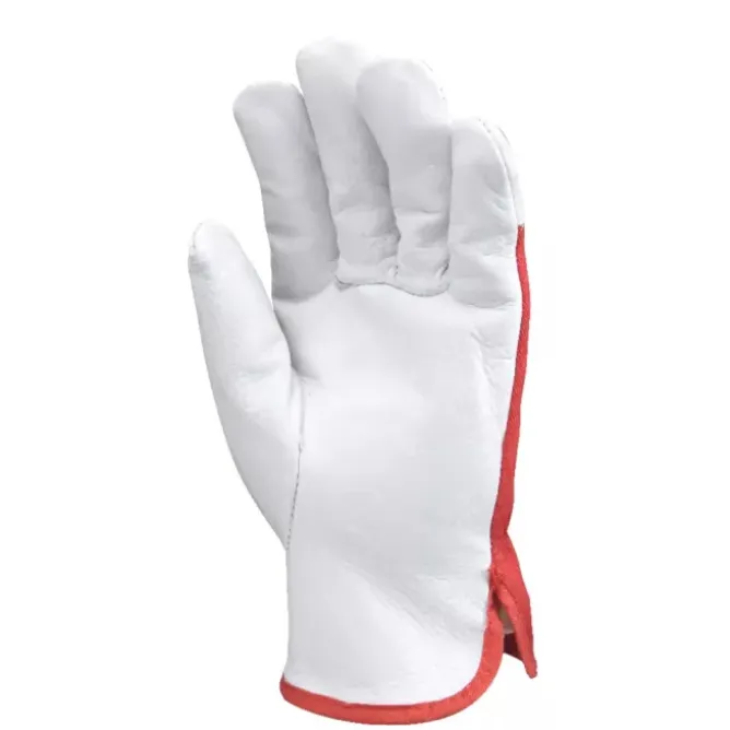 12 Paia - Guanti Da Lavoro Coverguard In Pelle Eurostrong MO880 Rischi Meccanici