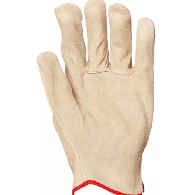 12 Paia - Guanti Da Lavoro Coverguard In Pelle Eurostrong MO1110 Rischi Meccanici