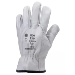 10 Paia - Guanti Da Lavoro Coverguard In Pelle Eurostrong MO2220 Rischi Meccanici