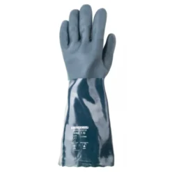 10 Paia - Guanti Da Lavoro Coverguard In PVC Eurochem MO3740 Rischio Chimico