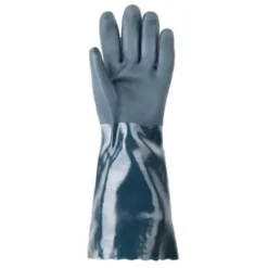 10 Paia - Guanti Da Lavoro Coverguard In PVC Eurochem MO3740 Rischio Chimico