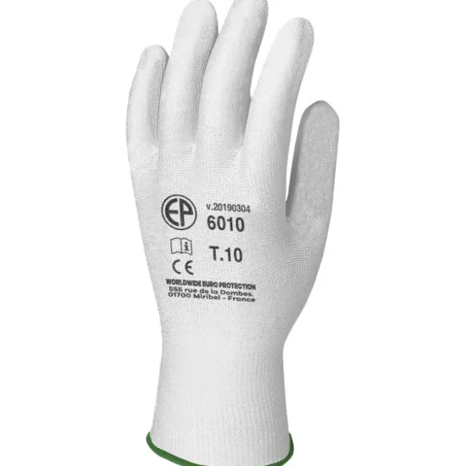 10 Paia - Guanti Da Lavoro Coverguard In Poliammide Eurolite MO6009