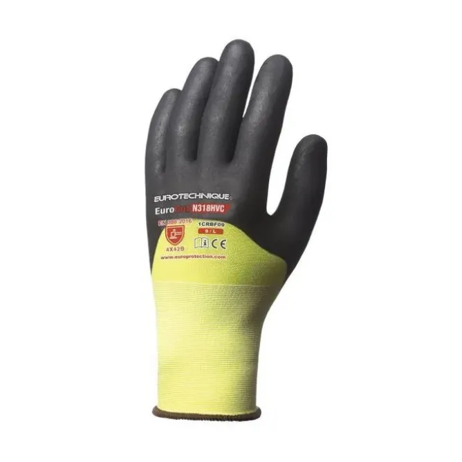 5 Paia - Guanti Da Lavoro Coverguard In Nitrile Eurocut 1CRBF Antitaglio
