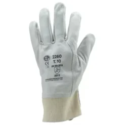 10 Paia - Guanti Da Lavoro Coverguard In Pelle Eurostrong MO2260 Rischi Meccanici