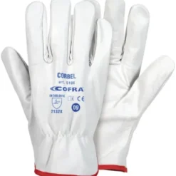 12 Paia - Guanti da Lavoro Cofra Corbel in Pelle G108-DD00