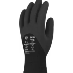 10 Paia - Guanti Da Lavoro Coverguard In Lattice Eurowinter MO6610 Termici