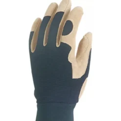 12 Paia - Guanti Da Lavoro Coverguard In Pelle Eurostrong MO910 Rischi Meccanici