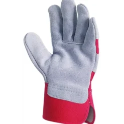 12 Paia - Guanti Da Lavoro Coverguard In Pelle Eurostrong MO152 Rischi Meccanici