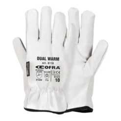 12 Paia - Guanti da Lavoro Cofra Dual Warmin Pelle G110-DD00