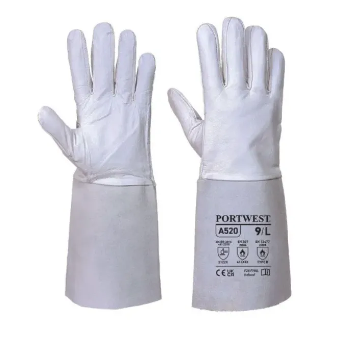 12 Paia - Guanti da Lavoro da Saldatura Premium Tig - A520 Portwest