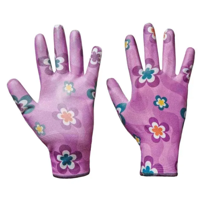 12 Paia - Guanti da lavoro da Donna Spalmati in Poliuretano Logica LADYPINK
