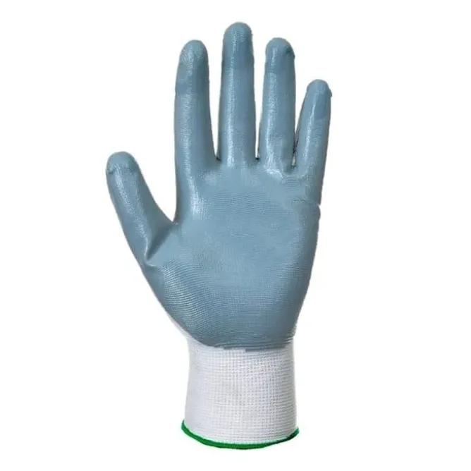 12 Paia - Guanti da lavoro in Nitrile con supporto in Nylon e filo continuo - A310