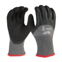 12 Paia - Guanti da Lavoro Invernali Spalmati in Lattice CAT.5 Taglio E Milwaukee 4932479562