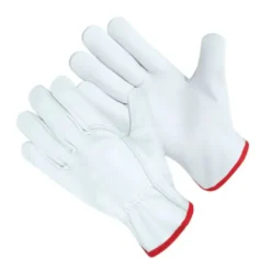 12 Paia - Guanti da lavoro in Pelle Fiore Bovino EN 388 005/B