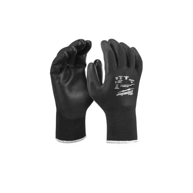 12 Paia - Guanti da Lavoro Leggeri Milwaukee General Gloves PU 4932493240