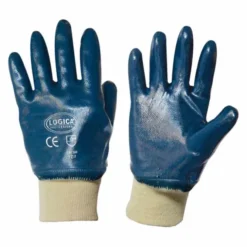 12 Paia - Guanti da lavoro Spalmati in Nitrile Logica 0050S