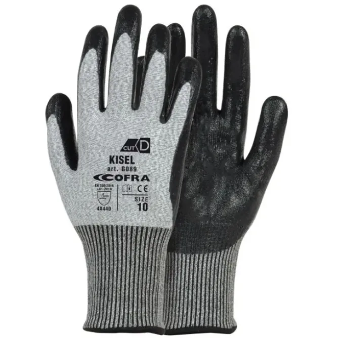 12 Paia - Guanti da Lavoro Stretch Cofra in Nitrile Kisel G089-D100