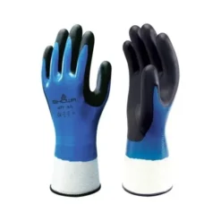 5 Paia - Guanti Showa 477 schiuma di Nitrile su fodera isolante TERMICO Impermeabile sh477