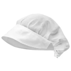 2 Pezzi - Cappello da Lavoro Cuoco 100% Cotone con rete Giblor's Lady 302