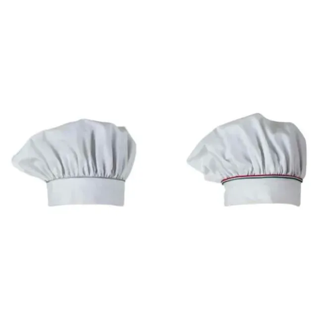 2 Pezzi - Cappello da Lavoro Cuoco 100% Cotone Giblor's Toque Klimt Q5I00203