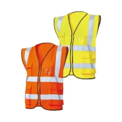 5 Pezzi - Gilet da Lavoro Multitasche Siggi Alta Visibilità Step One AV 69SE0333/00-9016