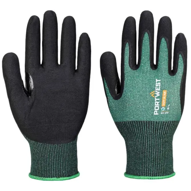 12 Pezzi - Guanti da lavoro in Schiuma in Nitrile Stretch Antitaglio Portwest AP15