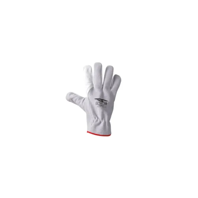 12 Pezzi - Guanti da Lavoro in Pelle Fiore Technosafe GFC1002WH