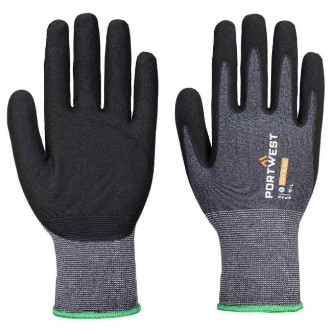 12 Pezzi - Guanti da Lavoro Spalmati in Nitrile Antitaglio Antiabrasione Anticalore Stretch Portwest AP12