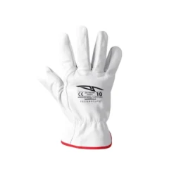 12 Pezzi - Guanti da Lavoro in Pelle Fiore Technosafe Top Quality GFB1005WH