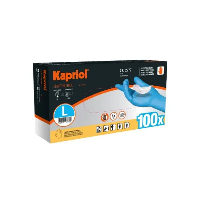 100 Pezzi - Guanti Monouso Kapriol LIGHT NITRILE 127760