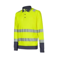 3 Pezzi - Polo da Lavoro Manica Lunga Alta Visibilità U-Power Close WHL389