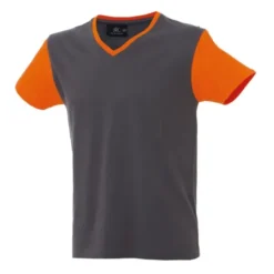 5 Pezzi - T-Shirt collo a V da Lavoro 100% Cotone Bicolore JRC Cadice 989990