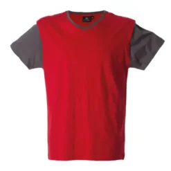5 Pezzi - T-Shirt collo a V da Lavoro 100% Cotone Bicolore JRC Cadice 989990