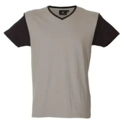 5 Pezzi - T-Shirt collo a V da Lavoro 100% Cotone Bicolore JRC Cadice 989990